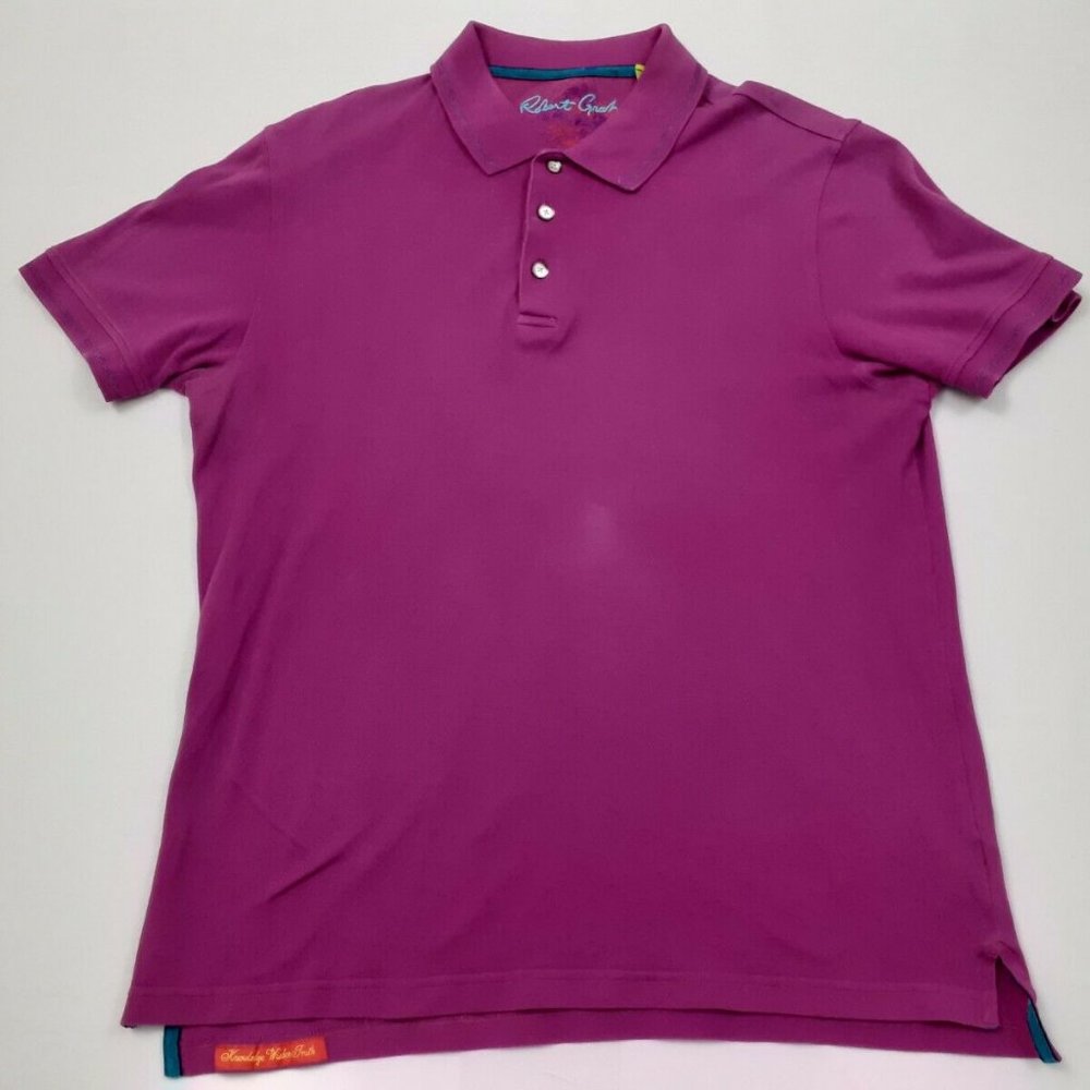 Robert Graham Classic Fit Purple Short Sleeve Polo